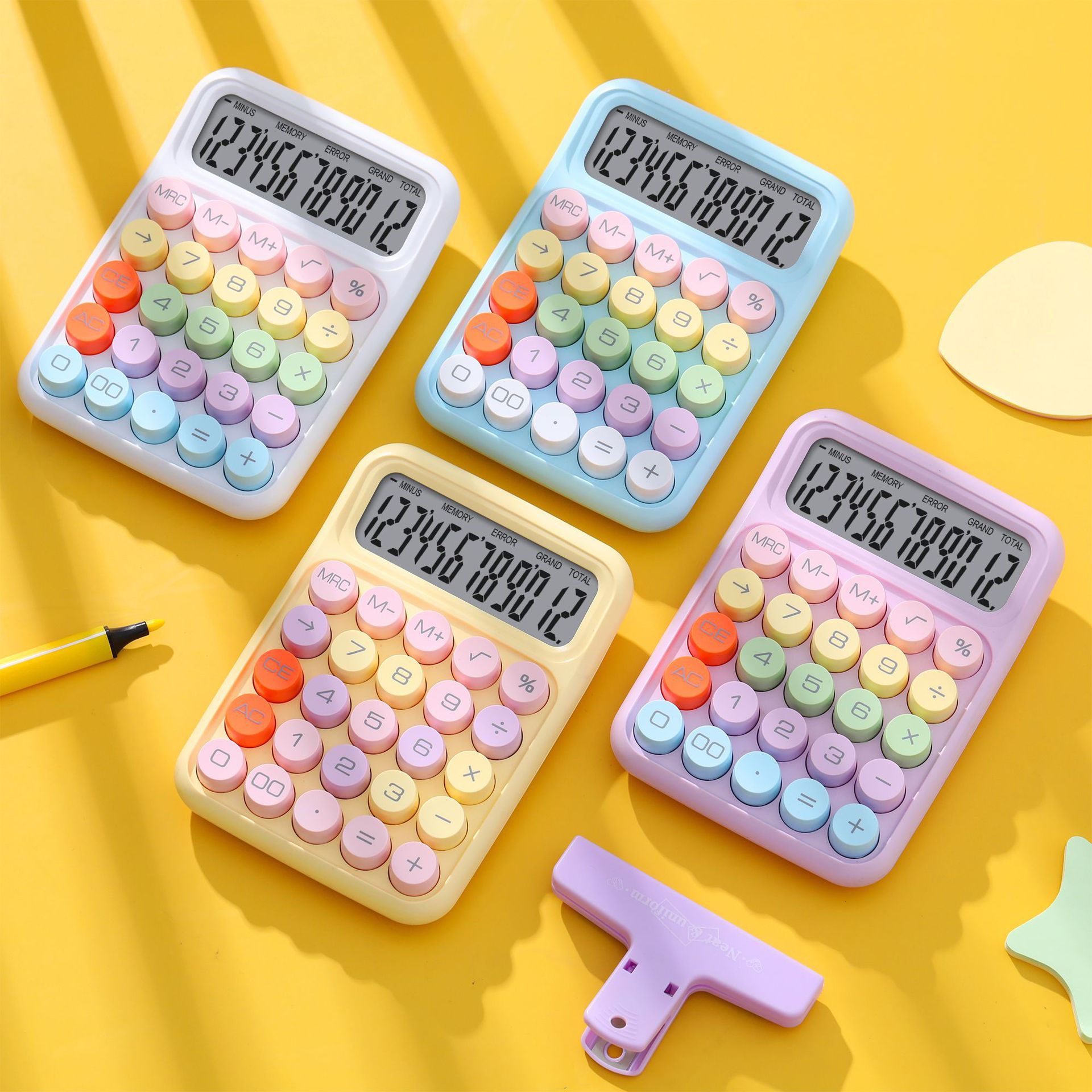 Scientific Calculator For Secondary School - Keyboard Calculator Office 12-digit Mechanical Buttons