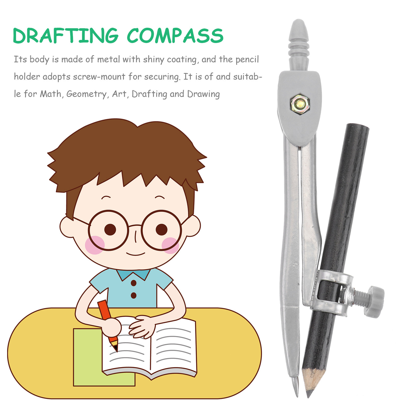 Professional Compass Metal Com - огляд і ціна Math Geometry Set With Compass