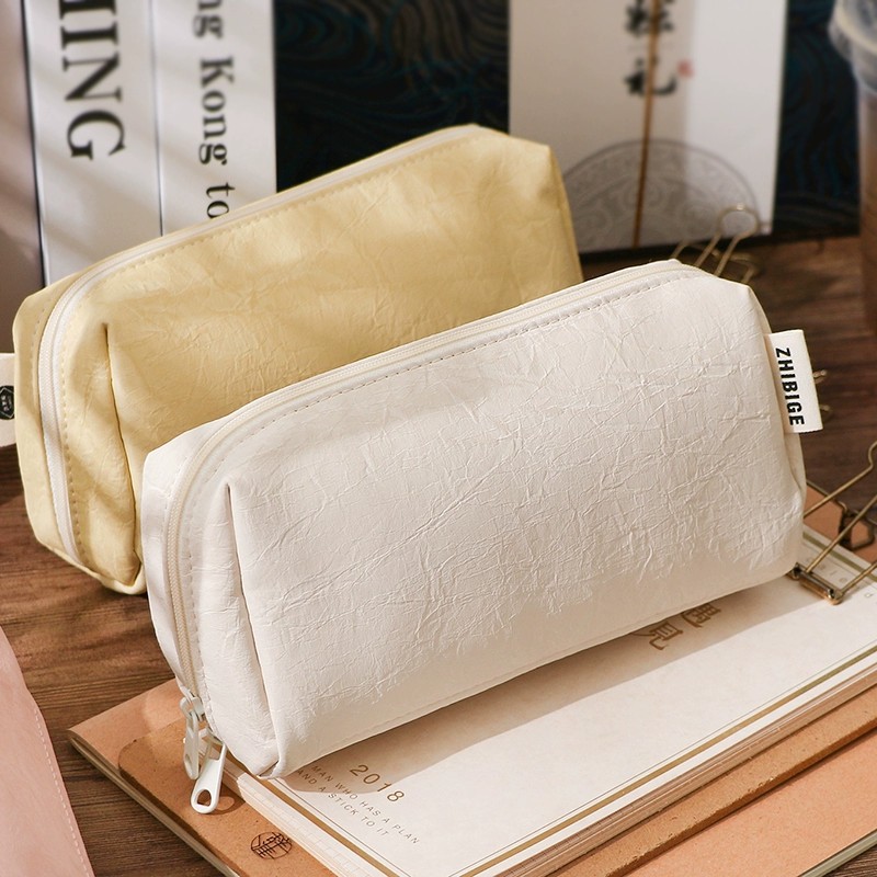 Kawaii Cream Leather Pencil Ca - огляд і ціна Aesthetic Large Pencil Case Pouch