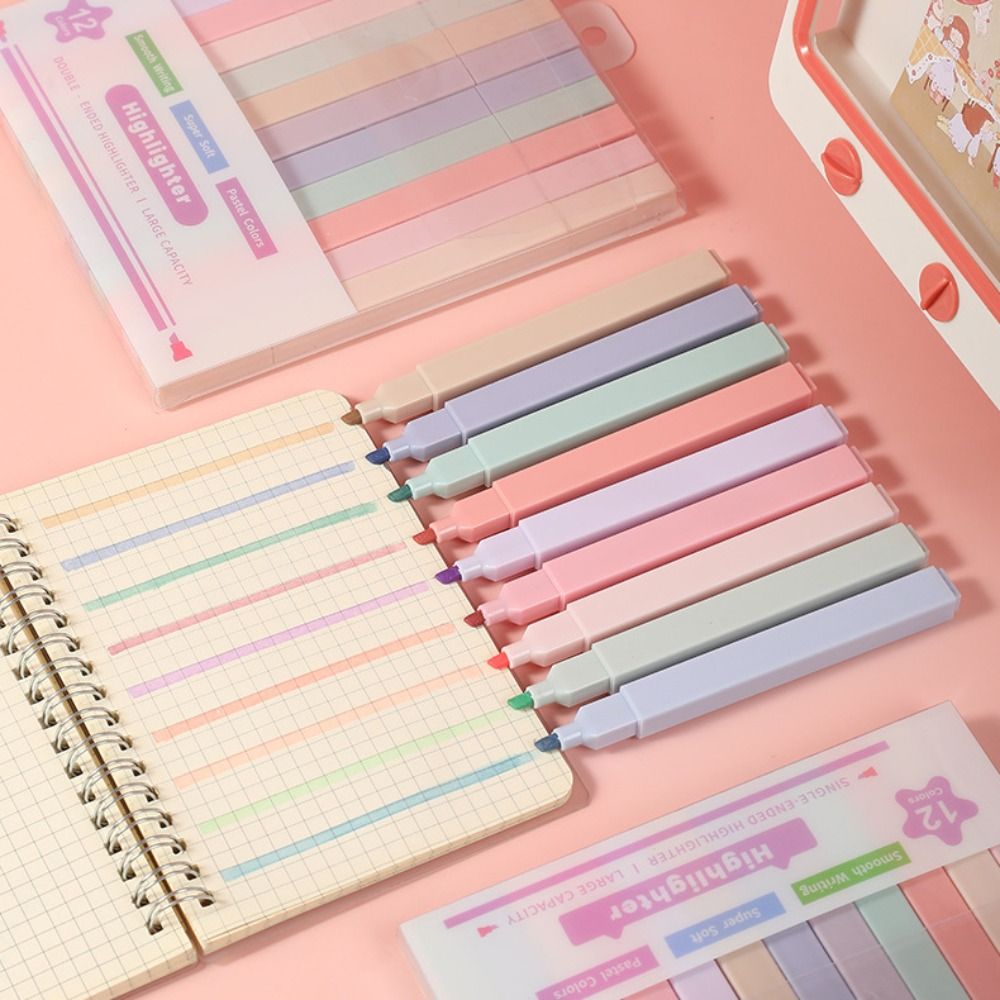 Double Headed Highlighter Pens - огляд і ціна Pastel Highlighter Set Double Ended