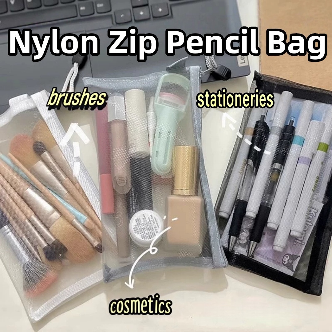 Portable Office Stationery Pou - огляд і ціна Clear Mesh Pencil Pouch For Exam