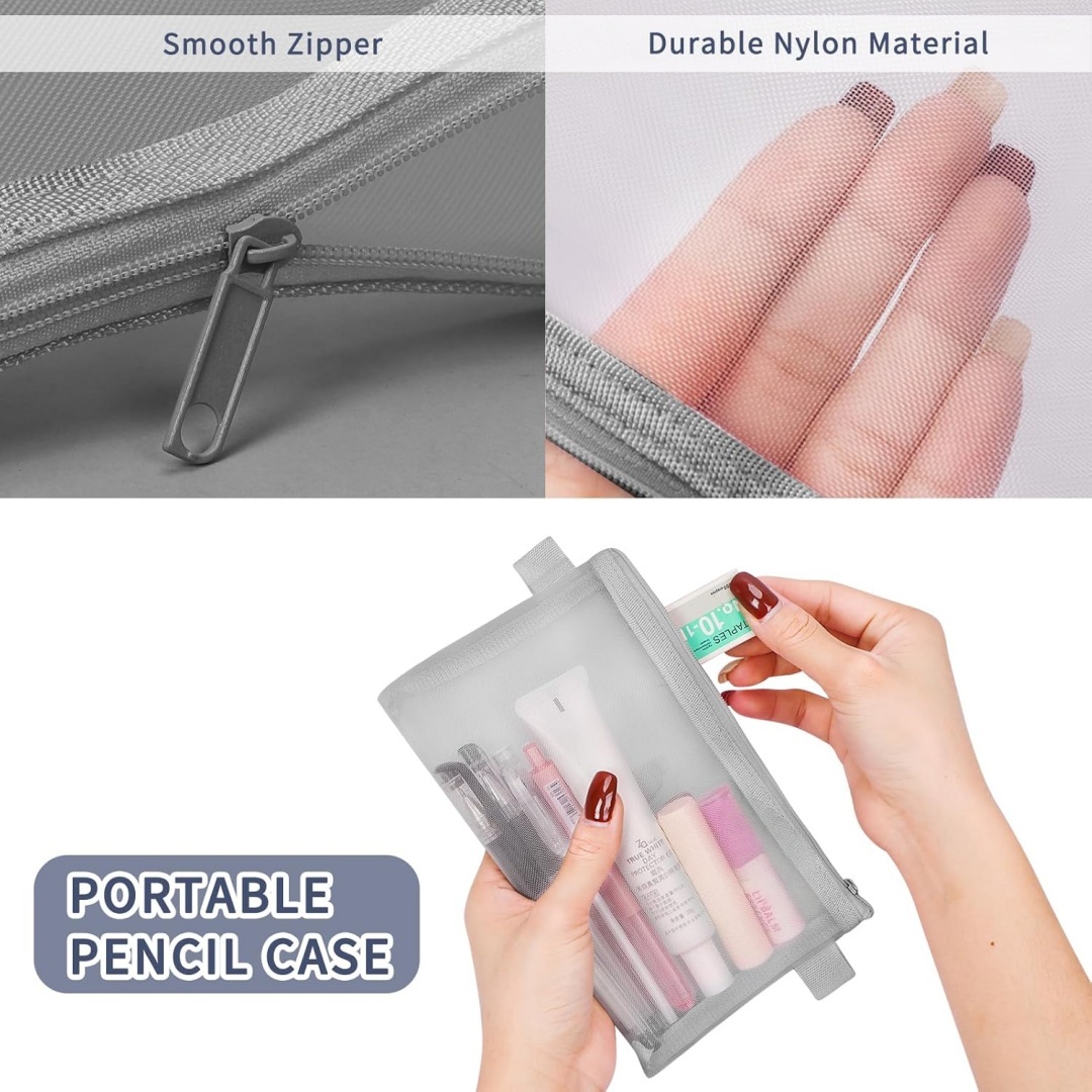 Portable Office Stationery Pou - огляд і ціна Clear Mesh Pencil Pouch For Exam