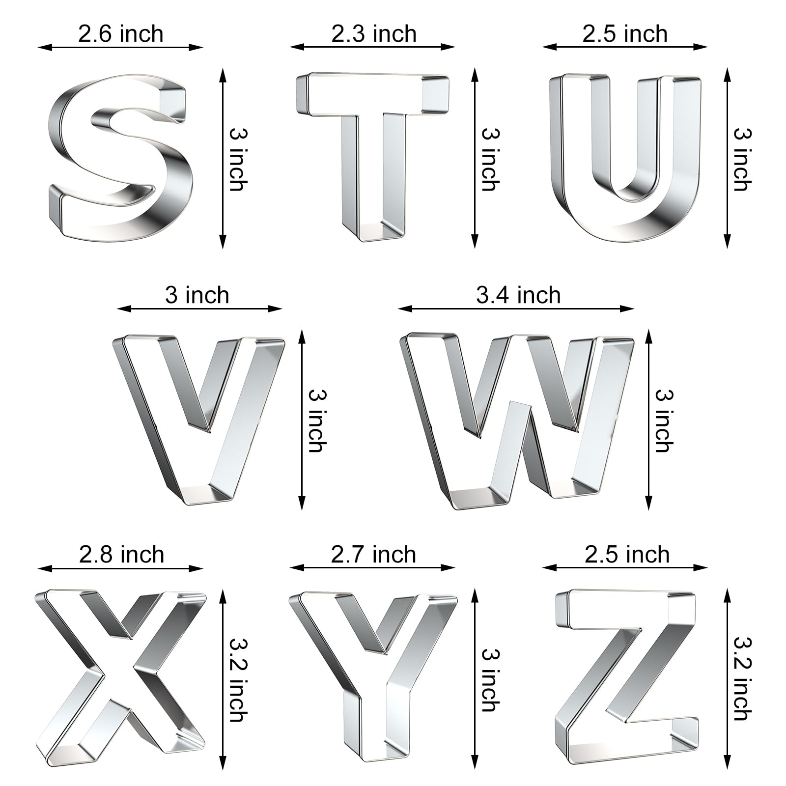 Letter Cookie Cutters Shapes - - огляд і ціна Writing Tools