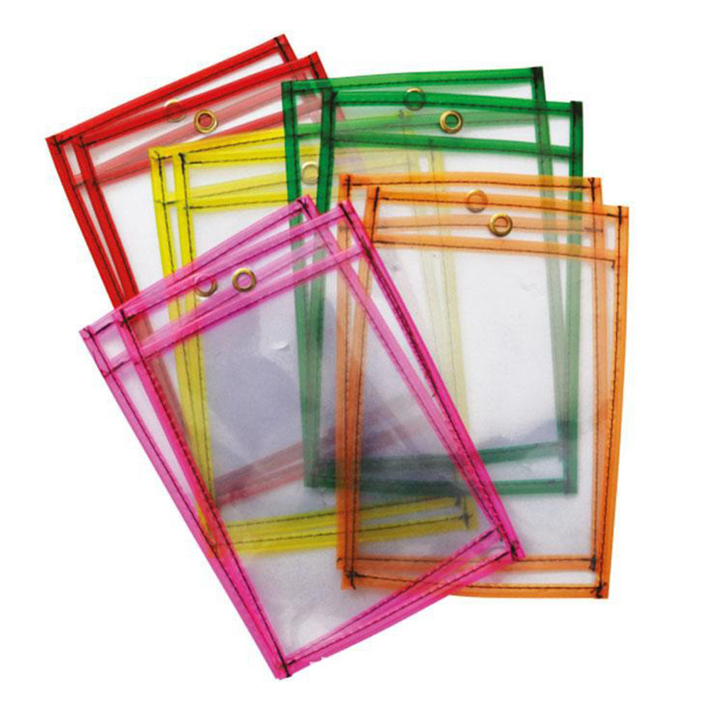 10Pcs Dry Erase Pockets Clear  - огляд і ціна Writing Tools